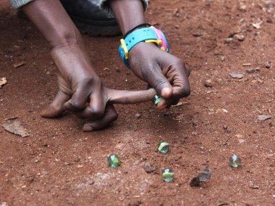 Playing marbles