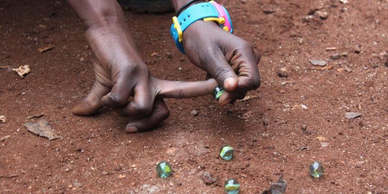 Playing marbles